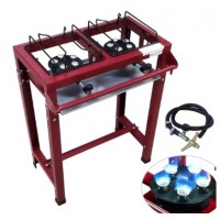 FOGAO INDUSTRIAL 2 BOCAS ALTA PRESSAO COM PE E MANGUEIRA