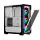 GABINETE GAMER MID TOWER RGB LATERAL E FRONTAL VIDRO COM FAN CORSAIR BRANCO
