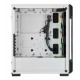 GABINETE GAMER MID TOWER RGB LATERAL E FRONTAL VIDRO COM FAN CORSAIR BRANCO