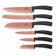 JOGO FACAS DE COZINHA 6 PEÇAS ROSE GOLD BERLINGER HAUS