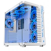 GABINETE GAMER MID TOWER LATERAL E FRONTAL VIDRO RISE BRANCO