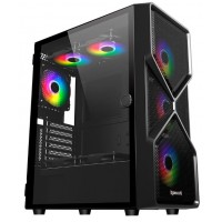 GABINETE GAMER MID TOWER LATERAL VIDRO TEMPERADO PRETO REDRAGON