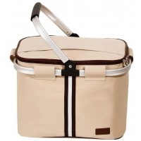 BOLSA T&Eacute;RMICA 26l CREME E MARROM ACASA