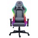 CADEIRA GAMER FOX RACER C/ ILUMINAÇÃO RGB USB - CINZA
