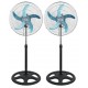 KIT 4 VENTILADORES COLUNA TURBO METAL 5 PAS C/ PEDESTAL 3 VELOCIDADES
