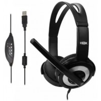 FONE DE OUVIDO HEADSET USB STEREO PC PS3 XBOX CABO 2M DEX - PRETO