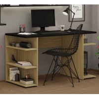 MESA ESCRIVANINHA OFFICE PARA COMPUTADOR MADESA - CARVALHO/PRETO