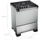 FOGAO DECORATO 5 BOCAS TRIPLA CHAMA GAS BIVOLT MUELLER - INOX
