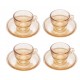 CONJUNTO 4 XICARAS CAFE 85ML C/ PIRES BOLINHAS WOLF