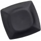 KIT C/100 PRATOS QUADRADOS PLASTICOS - PRETO