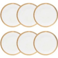 JOGO DE 6 PRATOS WOLFF PARA SOBREMESA EM PORCELANA 20CM