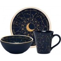 KIT PRATO TIGELA E TULIPA OXFORD ZODIACO CERAMICA