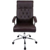 CADEIRA PRESIDENTE EM COURO PU PELEGRIN - PRETA