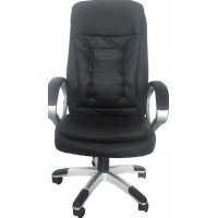 CADEIRA PRESIDENTE EM COURO PU PELEGRIN - PRETA