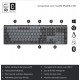 TECLADO SEM FIO LOGITECH  C/ ILUMINAÇÃO INTELIGENTE USB BLUETOOTH - CINZA
