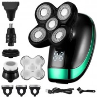 BARBEADOR ELETRICO 5 EM 1 USB RECARREGAVEL APARADOR DE CABELO KEMEI