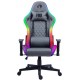 CADEIRA GAMER FOX RACER C/ ILUMINAÇAO RGB USB - CINZA