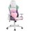 CADEIRA GAMER TECHSPORT RECLINAVEL GIRATORIA - LILAS VERDE E BRANCA