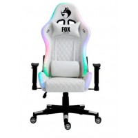 CADEIRA GAMER FOX RACER C/ ILUMINA&Ccedil;AO RGB USB - BRANCA