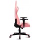 CADEIRA GAMER HEALER STRIKE RECLINAVEL GIRATORIA C/ APOIO BRAÇOS - ROSA E BRANCO