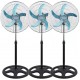 KIT 3 VENTILADORES COLUNA TURBO METAL 5 PAS C/ PEDESTAL 3 VELOCIDADES