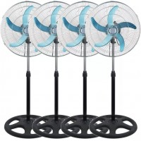 KIT 4 VENTILADORES COLUNA TURBO METAL 5 PAS C/ PEDESTAL 3 VELOCIDADES