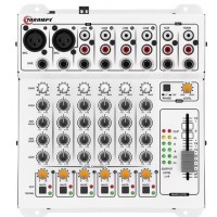 MESA DE SOM TARAMPS C/ 6 CANAIS AUX 12V MICROFONE RCA