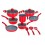 JOGO DE PANELAS ANTIADERENTES REVESTIMENTO EM CERAMICA - RED