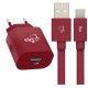 KIT FONTE UNIVERSAL USB + CABO LIGTNING 1M
