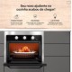 FORNO ELETRICO DE EMBUTIR EOS 47L PORTA DE VIDRO 1500W - PRETO INOX