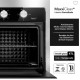 FORNO ELETRICO DE EMBUTIR EOS 47L PORTA DE VIDRO 1500W - PRETO INOX