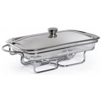 RECHAUD PANELA RETANGULAR 1.6L C/ TAMPA INOX