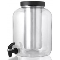 SUQUEIRA PLASTICA 5L C/ PORTA GELO INOX TAMPA PRETA