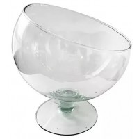 KIT 5 TA&Ccedil;AS DE MESA VIDRO CRYSTALUX BOCA TORTA 20X18