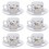 KIT 6 XICARAS CAFE hapy  90ML PORCELANA C/ PIRES
