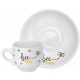 KIT 6 XICARAS CAFE HONEY 90ML PORCELANA C/ PIRES