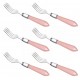 KIT 6 GARFOS DE MESA INOX LYOR C/ CABO DE PLASTICO - ROSA