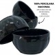 KIT 6 BOWL TIGELA DE PORCELANA 620ML - PRETA