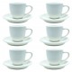 KIT 6 XICARAS CAFE CHA 170ML PORCELANA C/ PIRES - ROSA