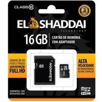 CARTAO DE MEMORIA SD/SDHC CLASSE 10 - 16GB ELSHADDAI