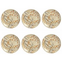 KIT 6 PRATOS DE SOBREMESA COUP CERAMICA BRILHANTE PORTO BRASIL