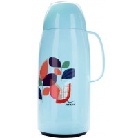 GARRAFA TERMICA INVICTA 1L ESTAMPA FOLHA C/ TAMPA ROLHA - AZUL