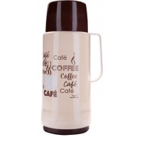 GARRAFA TERMICA INVICTA 1L ESTAMPA COFFE C/ TAMPA ROLHA