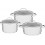 JOGO DE PANELAS 3 PC TRAMONTINA FUNDO TRIPLO - INOX