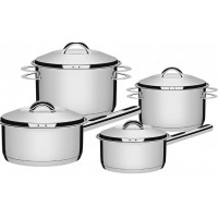 JOGO DE PANELAS 4 PE&Ccedil;AS TRAMONTINA FUNDO TRIPLO - INOX