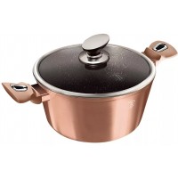 PANELA CA&Ccedil;AROLA 2,5L 20CM BERLINGER HAUS C/ TAMPA VIDRO - ROSE