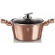 PANELA CAÇAROLA 2,5L 20CM BERLINGER HAUS C/ TAMPA VIDRO - ROSE