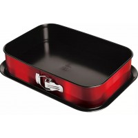 FORMA ASSADEIRA 27X39CM C/ BASE REMOVIVEL - VERMELHO