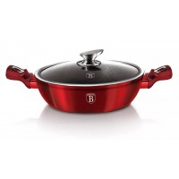 PANELA CA&Ccedil;AROLA BERLINGER HAUS 24CM 2,3L MARMORE - VERMELHA