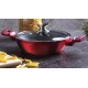 PANELA CAÇAROLA BERLINGER HAUS 24CM 2,3L MARMORE - VERMELHA